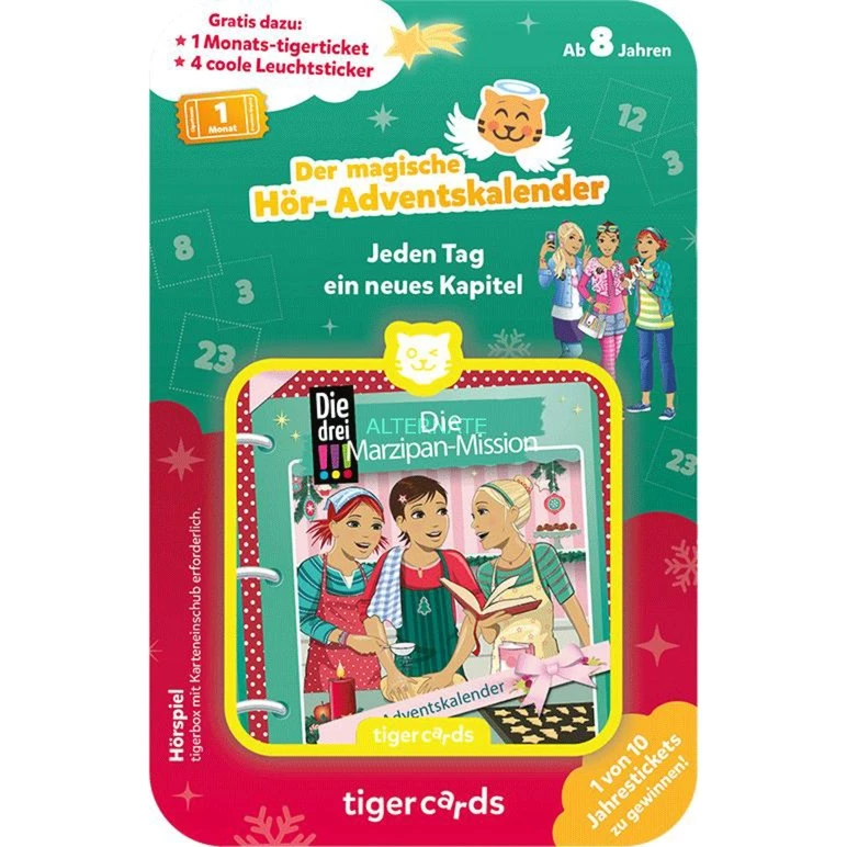 Tigerbox Tigermedia Hör-Adventskalender Die Drei !!! - Die Marzipan-Mission, Hörbuch