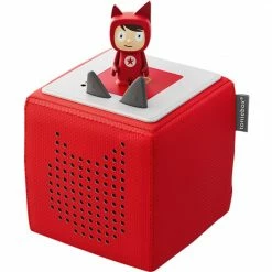 Tonies Toniebox Starterset Rot (Kreativ-Tonie), Lautsprecher (rot)